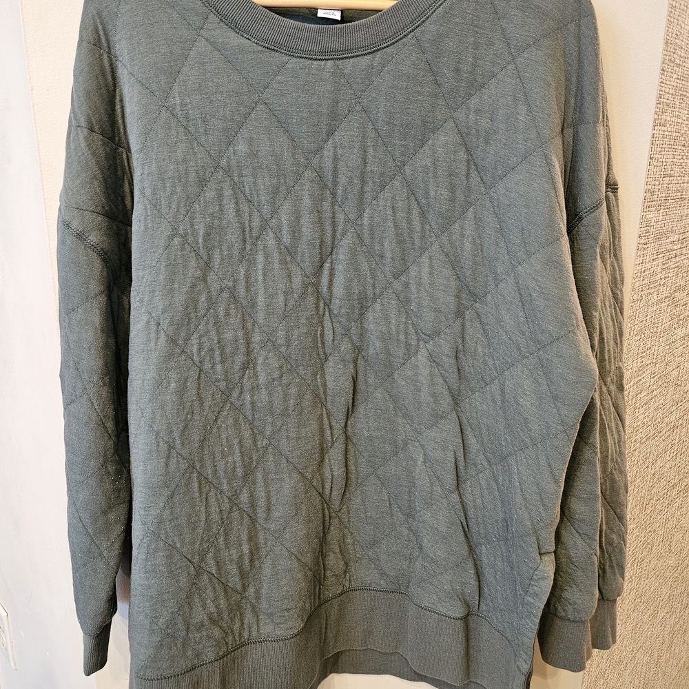 Old Navy Quilted Green Sweatshirt